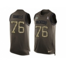 Nike Green Bay Packers #76 Mike Daniels Green Men's Stitched NFL Limited Salute To Service Tank Top Jersey