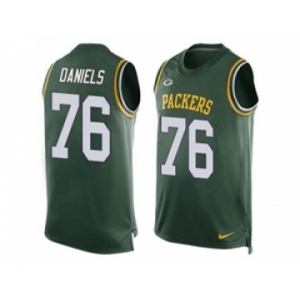 Nike Green Bay Packers #76 Mike Daniels Green Team Color Men's Stitched NFL Limited Tank Top Jersey