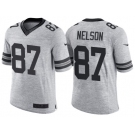 Nike Green Bay Packers #87 Jordy Nelson 2016 Gridiron Gray II Men's NFL Limited Jersey