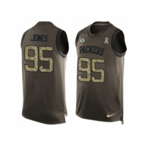 Nike Green Bay Packers #95 Datone Jones Green Men's Stitched NFL Limited Salute To Service Tank Top Jersey