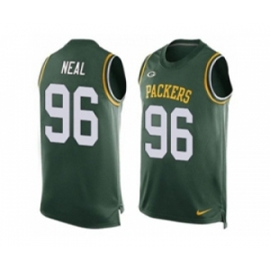 Nike Green Bay Packers #96 Mike Neal Green Team Color Men's Stitched NFL Limited Tank Top Jersey