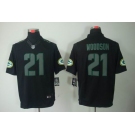 nike nfl jerseys green bay packers #21 woodson black[nike limited]