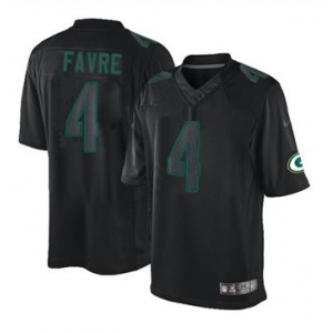 nike nfl jerseys green bay packers #4 favre black[nike impact limited]