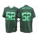 nike nfl jerseys green bay packers #52 matthews green[drenched limited]