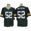 nike nfl jerseys green bay packers #52 matthews green[nike limited]