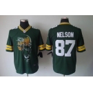 nike nfl jerseys green bay packers #87 nelson green[helmet tri-blend limited]