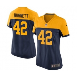 Nike Game Morgan Burnett Navy Blue Women's Jersey - Green Bay Packers #42 NFL Alternate