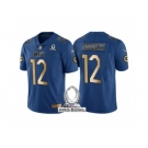 Women Green Bay Packers #12 Aaron Rodgers NFC 2017 Pro Bowl Blue Gold Limited Jersey