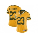 Women Nike Green Bay Packers #23 Jaire Alexander Yellow Stitched NFL Limited Rush Jersey