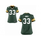 Women Nike Green Bay Packers #33 Aron Jones Game Green Team Color NFL Jersey