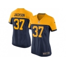 Women Nike Green Bay Packers #37 Josh Jackson Navy Blue Alternate Stitched NFL New Limited Jersey