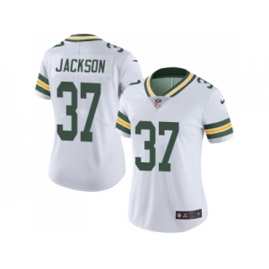 Women Nike Green Bay Packers #37 Josh Jackson White Stitched NFL Vapor Untouchable Limited Jersey
