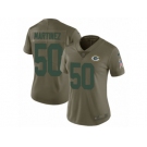 Women Nike Green Bay Packers #50 Blake Martinez Limited Olive 2017 Salute to Service NFL Jersey