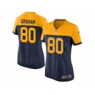 Women Nike Green Bay Packers #80 Jimmy Graham Navy Blue Alternate Stitched NFL New Limited Jersey