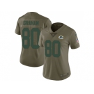 Women Nike Green Bay Packers #80 Jimmy Graham Olive Stitched NFL Limited 2017 Salute to Service Jersey