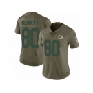 Women Nike Green Bay Packers #80 Martellus Bennett Limited Olive 2017 Salute to Service NFL Jersey