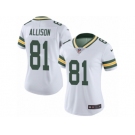 Women Nike Green Bay Packers #81 Geronimo Allison White Vapor Untouchable Limited Player NFL Jersey