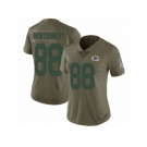 Women Nike Green Bay Packers #88 Ty Montgomery Limited Olive 2017 Salute to Service NFL Jersey