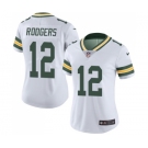 Women's Green Bay Packers #12 Aaron Rodgers White Vapor Untouchable Limited Player Football Jersey