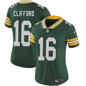 Women's Green Bay Packers #16 Sean Clifford Green 2025 Vapor Untouchable Limited Football Stitched Jersey