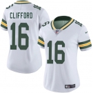 Women's Green Bay Packers #16 Sean Clifford White 2025 Vapor Untouchable Limited Football Stitched Jersey