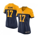 Women's Green Bay Packers #17 Davante Adams Game Navy Blue Alternate Football Jersey