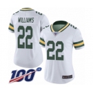 Women's Green Bay Packers #22 Dexter Williams White Vapor Untouchable Limited Player 100th Season Football Jersey