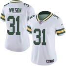 Women's Green Bay Packers #31 Emanuel Wilson White Vapor Untouchable Limited Football Stitched Jersey