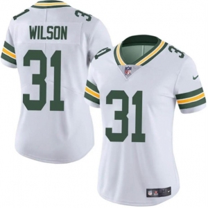 Women's Green Bay Packers #31 Emanuel Wilson White Vapor Untouchable Limited Football Stitched Jersey