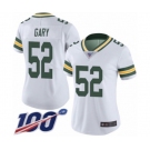 Women's Green Bay Packers #52 Rashan Gary White Vapor Untouchable Limited Player 100th Season Football Jersey