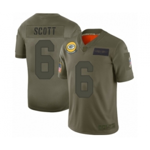 Women's Green Bay Packers #6 JK Scott Limited Camo 2019 Salute to Service Football Jersey