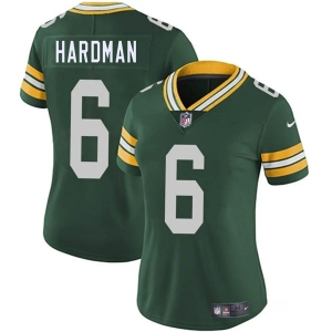 Women's Green Bay Packers #6 Mecole Hardman Green 2025 Vapor Untouchable Limited Football Stitched Jersey