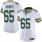 Women's Green Bay Packers #65 Aaron Banks White 2025 Vapor Untouchable Limited Football Stitched Jersey