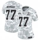 Women's Green Bay Packers #77 Jordan Morgan 2024 F.U.S.E Arctic Camo Salute To Service Limited Stitched Football Jersey