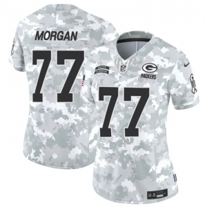 Women's Green Bay Packers #77 Jordan Morgan 2024 F.U.S.E Arctic Camo Salute To Service Limited Stitched Football Jersey