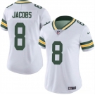 Women's Green Bay Packers #8 Josh Jacobs White Vapor Untouchable Limited Stitched Jersey