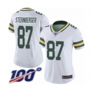 Women's Green Bay Packers #87 Jace Sternberger White Vapor Untouchable Limited Player 100th Season Football Jersey