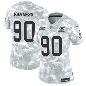 Women's Green Bay Packers #90 Lukas Van Ness 2024 F.U.S.E Arctic Camo Salute To Service Limited Stitched Football Jersey