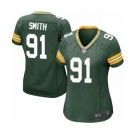 Women's Green Bay Packers #91 Preston Smith Game Green Team Color Football Jersey
