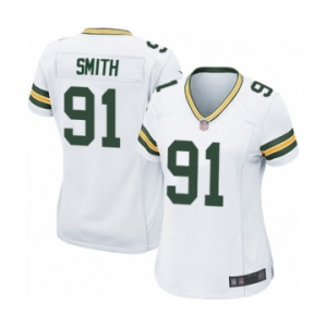 Women's Green Bay Packers #91 Preston Smith Game White Football Jersey
