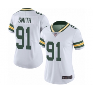 Women's Green Bay Packers #91 Preston Smith White Vapor Untouchable Limited Player Football Jersey