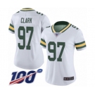 Women's Green Bay Packers #97 Kenny Clark White Vapor Untouchable Limited Player 100th Season Football Jersey