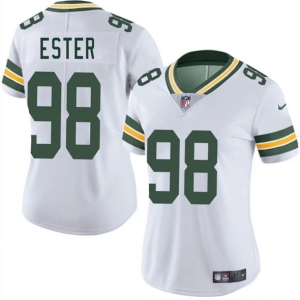 Women's Green Bay Packers #98 James Ester White 2025 Vapor Untouchable Limited Football Stitched Jersey