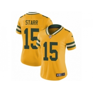 Women's Nike Green Bay Packers #15 Bart Starr Limited Gold Rush NFL Jersey