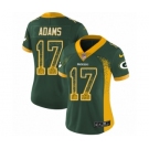 Women's Nike Green Bay Packers #17 Davante Adams Limited Green Rush Drift Fashion NFL Jersey