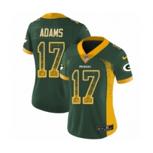 Women's Nike Green Bay Packers #17 Davante Adams Limited Green Rush Drift Fashion NFL Jersey