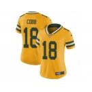 Women's Nike Green Bay Packers #18 Randall Cobb Limited Gold Rush NFL Jersey