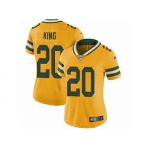 Women's Nike Green Bay Packers #20 Kevin King Limited Gold Rush NFL Jersey