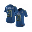 Women's Nike Green Bay Packers #21 Ha Ha Clinton-Dix Limited Blue 2017 Pro Bowl NFL Jersey