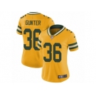 Women's Nike Green Bay Packers #36 LaDarius Gunter Limited Gold Rush NFL Jersey